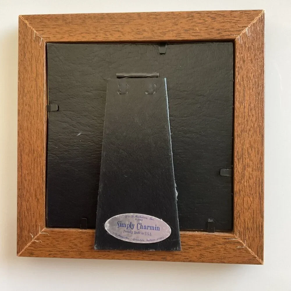 VINTAGE TEACHER APPLE INSPIRATIONAL WOOD PICTURE FRAME